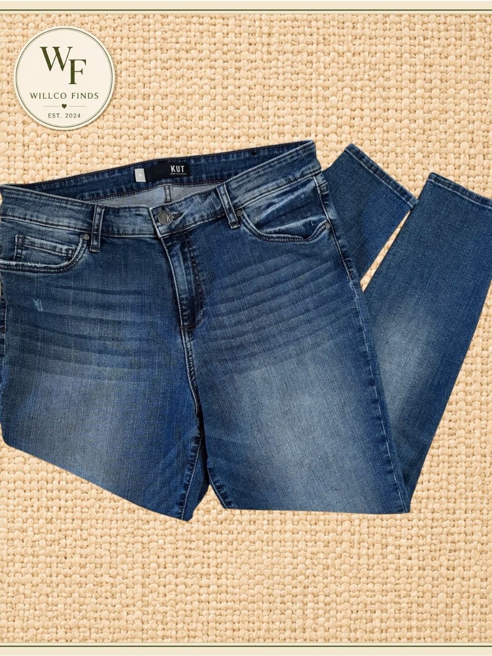 KUT From the Kloth Donna High Rise Ankle Skinny Women’s Jeans Size 14 Stretch